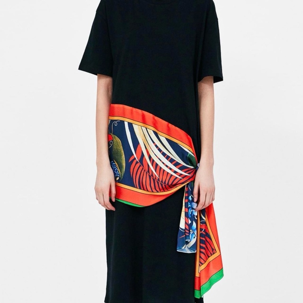 ZARA Shirt Midi Dress - Multi Colored